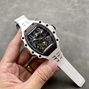 Montre Tourbillon de Luxe de Haute Qualité en Fibre de Carbone Creuse pour Unisexe, Bracelet en Acier Inoxydable, Mouvement ETA, Chronographe à Aiguilles - Product Image 4