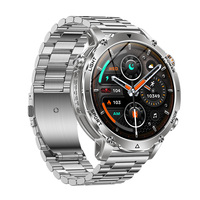 Montre connectée robuste AK106 pour hommes, directement de l'usine, batterie longue durée 1400 mAh, lampe torche LED, boussole, IPX8, appels Bluetooth, suivi d'activité IA, 2026