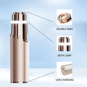 Lady Shaver Electric Rotating Disc Epilator LED <b>Light</b> IPX4 Waterproof Rechargeable Battery 2-in-1 Body Grooming Trimmer Hair - Product Image 3