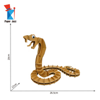 Scuola classe didattica forniture animali cartone ondulato naturale o stampa a colori 3D PUZZLE serpente con gli occhi
