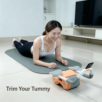 Rueda Abdominal con Rebote Automático para Entrenamiento Muscular en Casa, para Hombres y Mujeres Adultos, Ejercicio Deportivo