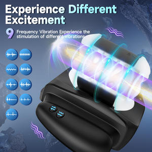 App-gesteuerter Teleskopischer Masturbator für Männer mit Automatischer Vibration - Schwarz CE ROHS Zertifiziert - Product Image 3