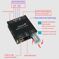 XY-C50L XINYI Sini - Placa Amplificadora de Potencia Digital Estéreo con Bluetooth, 50 W, Doble Canal, Ajuste Continuo de 360 Grados