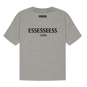 Camiseta de algodón unisex de manga corta con estampado de <span class=keywords><strong>palabras</strong></span> de silicona en el pecho, estilo urbano, para verano - Product Image 5