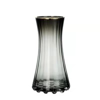 Vase en verre transparent de luxe moderne, décoration d'intérieur, arrangement floral, centre de table pour mariage