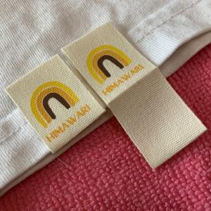 Impression 8 couleurs couverture de livre pli étiquettes d'ourlet en coton biologique, <span class=keywords><strong>manhattan</strong></span> pli plage étiquette d'ourlet en coton blanc - Product Image 3