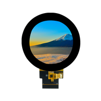 Layar LCD TFT IPS 2,1 inci 480*480 Resolusi Bulat 40 Pin SPI/RGB All View 300nit dengan Layar Sentuh CTP