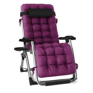 Silla de salón plegable para acampar al aire libre, silla reclinable de gravedad cero para patio, silla de oficina acolchada portátil para dormir - Product Image 3