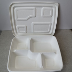 Phân Hủy Sinh Học Mía Mía Mía Bột Giấy Thực Phẩm Container Bagasse 3 4 5 6 Ngăn Hộp Ăn Trưa Với Nắp Con Dấu Takeway Bộ Đồ Ăn - Product Image 4