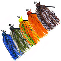 Leurre de pêche Spinnerbait en caoutchouc de 7 cm 13 g, jupe de jig, simulation de spinnerbait