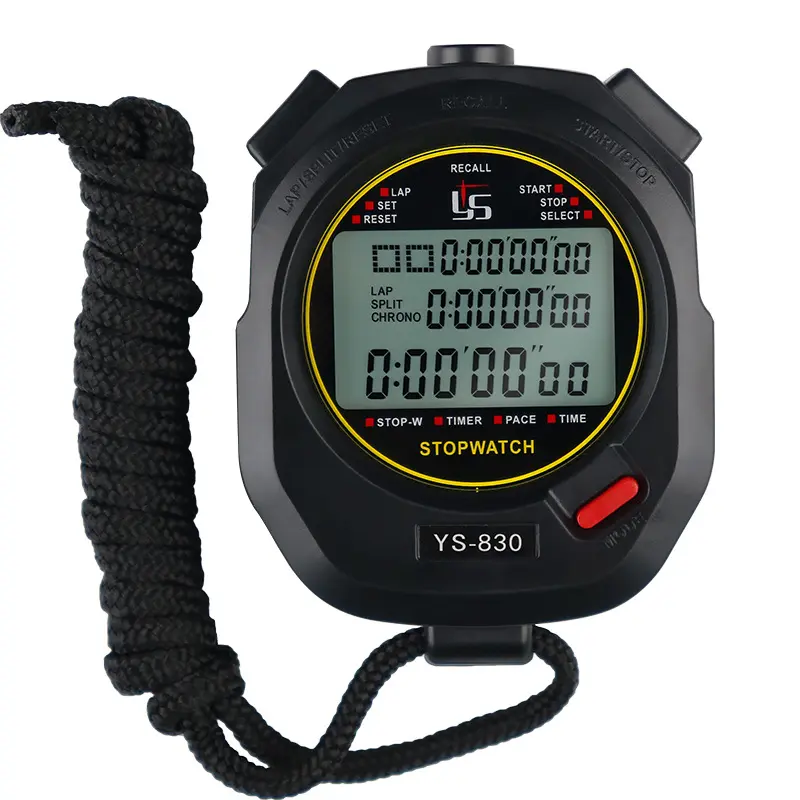 Digitale Handheld Sport Stopwatch Stopwatch Timer Alarm Teller
