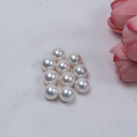 Perles d'eau douce naturelles Edison, 11-12 mm, grandes perles rondes, bon lustre, vente en gros