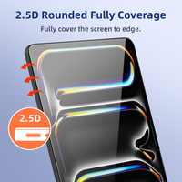 Protection d'écran en verre trempé HD 2.5D 9H sans bulles, installation facile, pour iPad Pro M4/M5 11 pouces 2024/2025