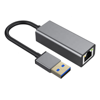 Adaptador USB 3.0 a RJ45 Ethernet de Aleación de Aluminio, Adaptador USB RJ45 de 1000 Mbps, Adaptador Hub USB