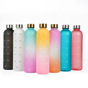 <span class=keywords><strong>BAP</strong></span> FREE 32oz 1000ml Recharge réutilisable Logo personnalisé Tritan Bouteille d'eau en plastique givré Sport Gym avec <span class=keywords><strong>Time</strong></span> Maker motivationnel - Product Image 2