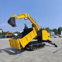 Carretilla Eléctrica de Jardín de Cuatro Ruedas con Motor Pequeño, Mini Dumper Eléctrico de Pesca By250 con Batería, 300 kg
