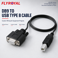 Cable de Interfaz Serial RS232 Personalizado, DB9 Hembra a USB 2.0 Tipo B Macho, para Equipos de Prueba de Controladores Industriales
