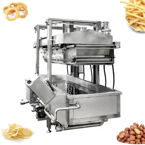 LONKIA Machine à frites commerciale Nuggets de poulet Frites frites chips rondelles d'oignon friteuse continue