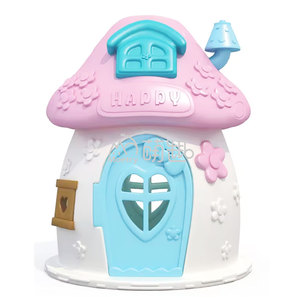 Moetry para exteriores/interiores, casa de juegos de setas de plástico, juguete educativo de Color rosa, azul y blanco para guardería, casa divertida para - Product Image 3