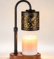Lampe chauffe-bougie électrique avec minuterie et variateur d'intensité, idéale comme décoration d'intérieur, cadeau pour Thanksgiving et Noël