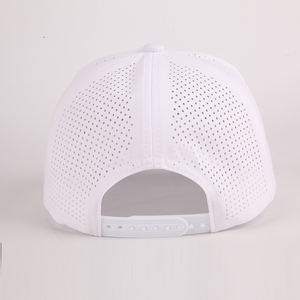 나만의 디자인 5 패널 방수 레이저 컷 구멍 스포츠 야구 모자 맞춤형 고무 <span class=keywords><strong>PVC</strong></span> 패치 로고 메쉬 골프 모자 - Product Image 5