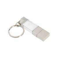 Hadiah kreatif 8GB USB stik memori lampu kristal Flash Drive Usb dengan lampu Led kaca Usb Stick 32GB gantungan kunci pen drive