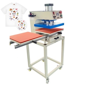 Impresora DTF de cama plana neumática de 2 estaciones usada para sublimación con tinta UV/solvente, automática de 6 ejes, 1 año de garantía, acrílica - Product Image 1