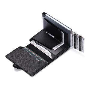 Factory Wholesale Stone Pattern PU Leather Small <b>Wallet</b> Slim <b>RFID</b> <b>Blocking</b> Ultra Thin Credit Card Holder Quick Access - Product Image 5