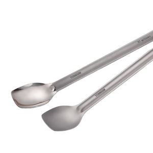 Accessoires de camping en plein air, randonnée pédestre, pique-nique, cuillère à long manche en titane, cuillère-fourchette en titane, couverts de camping, cuillère de camping, fourchette de camping - Product Image 2