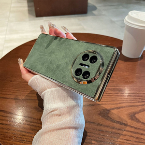 Fundas para Teléfonos <span class=keywords><strong>Huawei</strong></span> <span class=keywords><strong>Mate</strong></span> X5 X3 y Honor Magic V2 <span class=keywords><strong>P50</strong></span>, Funda Protectora Plegable de Piel de Cordero Electrochapada - Product Image 1