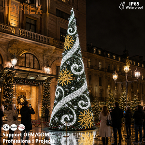 Árbol <span class=keywords><strong>de</strong></span> Navidad LED Grande Personalizado para Exteriores con Luces <span class=keywords><strong>de</strong></span> <span class=keywords><strong>Hadas</strong></span> Azules y Motivos <span class=keywords><strong>de</strong></span> Mariposas y Estrellas para Centros Comerciales y Plazas en Días Festivos - Product Image 3