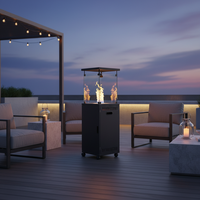 Chauffage de terrasse YIFENG nouveau foyer au propane 945g/heure pour chauffage de terrasse multifonctionnel extérieur pour patio et jardin avec CE