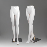 Maniquí de exhibición de media figura para pantalones, modelo de exhibición para escaparates, maniquí de cuerpo inferior femenino para lencería, soporte de exhibición blanco brillante