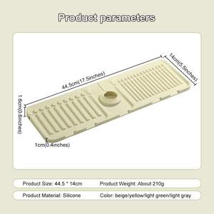 DB 2pcs <b>Kitchen</b> Sink Splash Guard with Silicone <b>Faucet</b> Handle Drip Catcher Tray <b>Kitchen</b> Gadgets Storage <b>Accessories</b> - Product Image 2