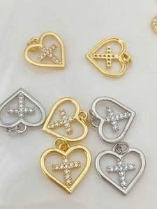 Collana con Ciondolo a Doppio Cuore Cavo Infinito in Zirconi Placcato Oro 18K per Donna - Product Image 3