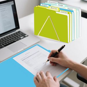 Thư mục màu A4 Văn phòng phẩm kích thước <span class=keywords><strong>6</strong></span> màu sắc tùy chọn hiệu quả nộp hồ sơ Phân loại màu thư mục văn phòng doanh nghiệp văn phòng phẩm - Product Image 4