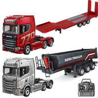 Nouveau modèle 2026 Huina 1501 Tracteur sous licence Scania 770S V8 1/18 RC, modèle de camion benne à plateau et semi-remorque télécommandé 2.4G