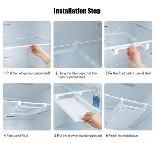 Fournitures de <span class=keywords><strong>cuisine</strong></span> en plastique rétractables sac d'étanchéité support de <span class=keywords><strong>suspension</strong></span> pour étagère de rangement de réfrigérateur avec piste et clip - Product Image 5