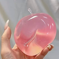 Juguete Sensorial Antiestrés de Malta Suave y Translúcido con Forma de Manzana, de Levantamiento Lento, para Niñas y Niños, 14