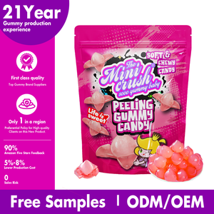 Wholesale Peach Fruit Flavour Sweet Jelly <strong>Gummy</strong> Peelable Candy - Product Image 4