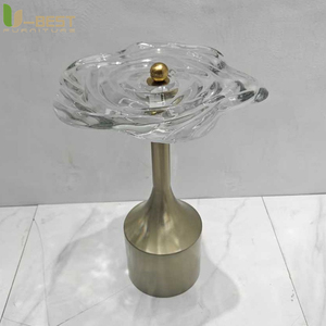 <span class=keywords><strong>Table</strong></span> basse <span class=keywords><strong>ronde</strong></span> U-best pour salon d'hôtel, plateau en <span class=keywords><strong>plexiglas</strong></span>, <span class=keywords><strong>table</strong></span> d'appoint en acier inoxydable, décoration de chevet - Product Image 1