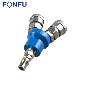 2 Way Multi Pass Air Quick Coupler C type tube fast connection one-button circular two-way joint two pass +PM connector