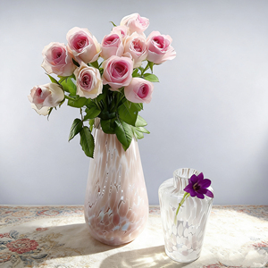 Vaso in Vetro Soffiato a Mano con Coriandoli, Vaso Creativo Colorato Maculato per Decorazione Casa - Product Image 4