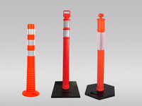 Poteau de barrière de parking réfléchissant Flexible PE/TPU Poteau d'avertissement de délinéateur de barrière de collision amovible