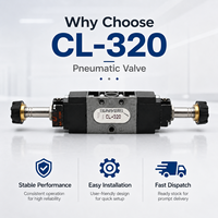 Vanne directionnelle pneumatique UNIVER CL-320, vanne de commande d'air industrielle pour équipement d'automatisation