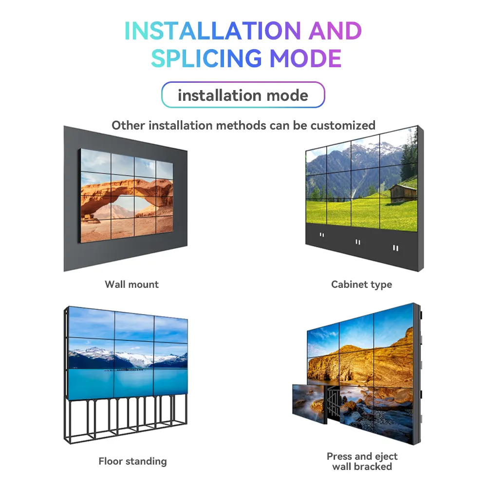 كبير حجم جدار جبل lcd الإعلان لاعب lcd الربط شاشة في الهواء الطلق شاشة إعلانات lcd