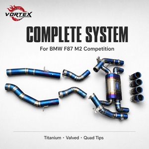 ระบบท่อไอเสียแบบ Catback ยี่ห้อ Vortex Titanium สำหรับ BMW M2 M2C F87 N55 3.0T ปี 2014-2019 ปลายท่อแบบ Quad Tip สีฟ้าผ่านการอบชุบด้วยความร้อน พร้อมชุดยึดติดตั้ง - Product Image 6