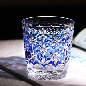 Verre à <span class=keywords><strong>whisky</strong></span> et à vin vert et bleu transparent, motif <span class=keywords><strong>Sakura</strong></span> fait main, luxe moderne, 320 ml, pour fêtes et mariages, avec boîte cadeau - Product Image 5