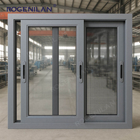 Ventanas Corredizas de Aluminio con Doble Vidrio Aislante Acústico de la Fábrica ROGENILAN de Foshan, Ventanas Corredizas de Vidrio Templado para Casas
