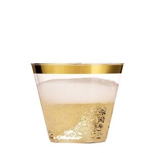 Vasos de PS con Lámina Dorada Creativa de 9 oz al por Mayor, Vasos con Logotipo Personalizado Impreso, Artículos Promocionales para Fiestas en Stock - Product Image 2